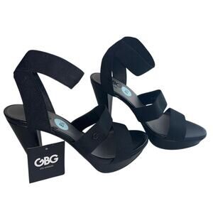 NWT GBG Los Angeles Black Platform Ankle-Strap Heels – NWT – Size 8.5